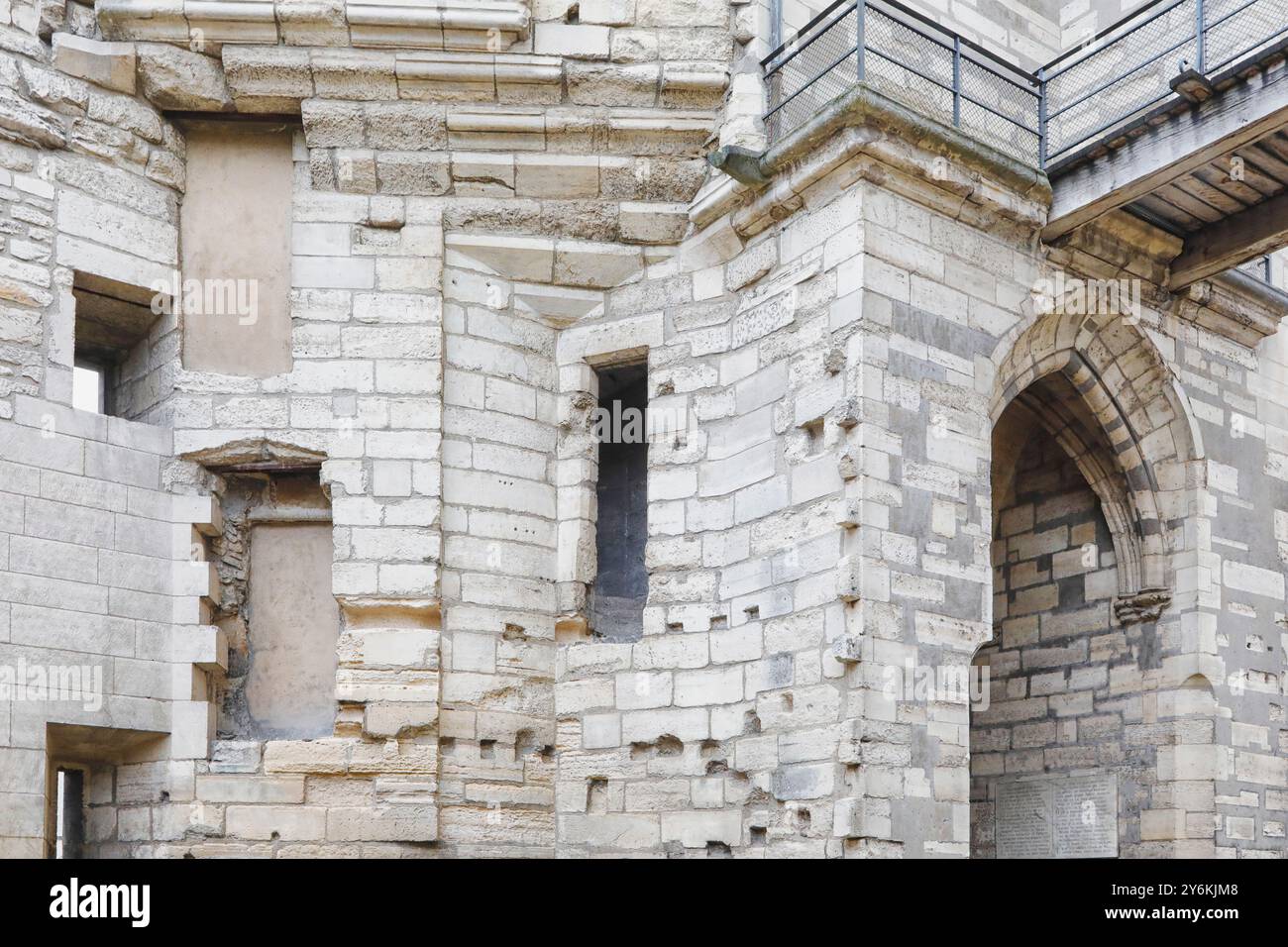Frankreich paris. Val de Marne. Vincennes. Schloss Vincennes. Außendetail. Stockfoto