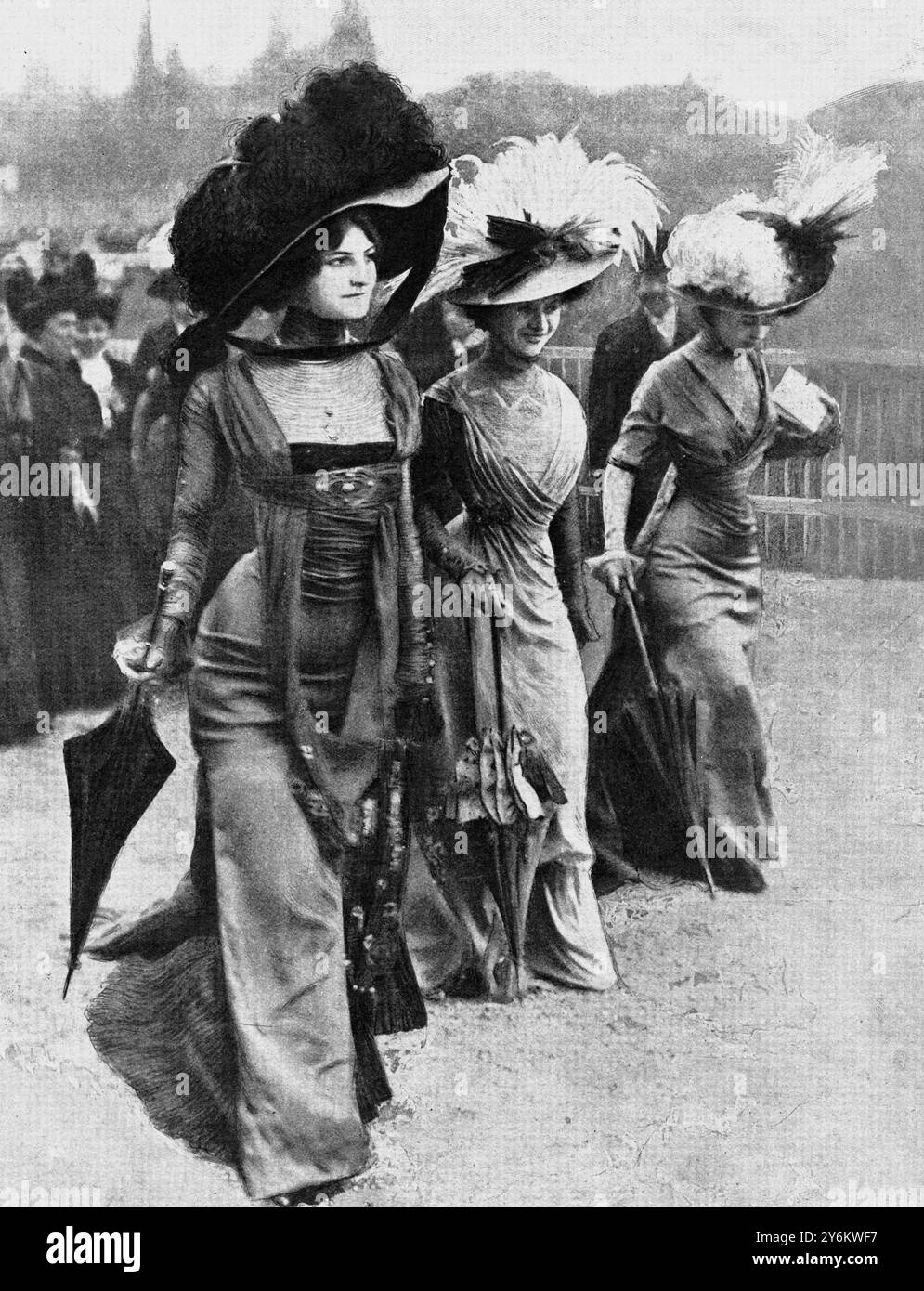 Das Merveilleuse-Kostüm, Kleider, die am 23. Mai 1908 in Longchamp getragen wurden Stockfoto