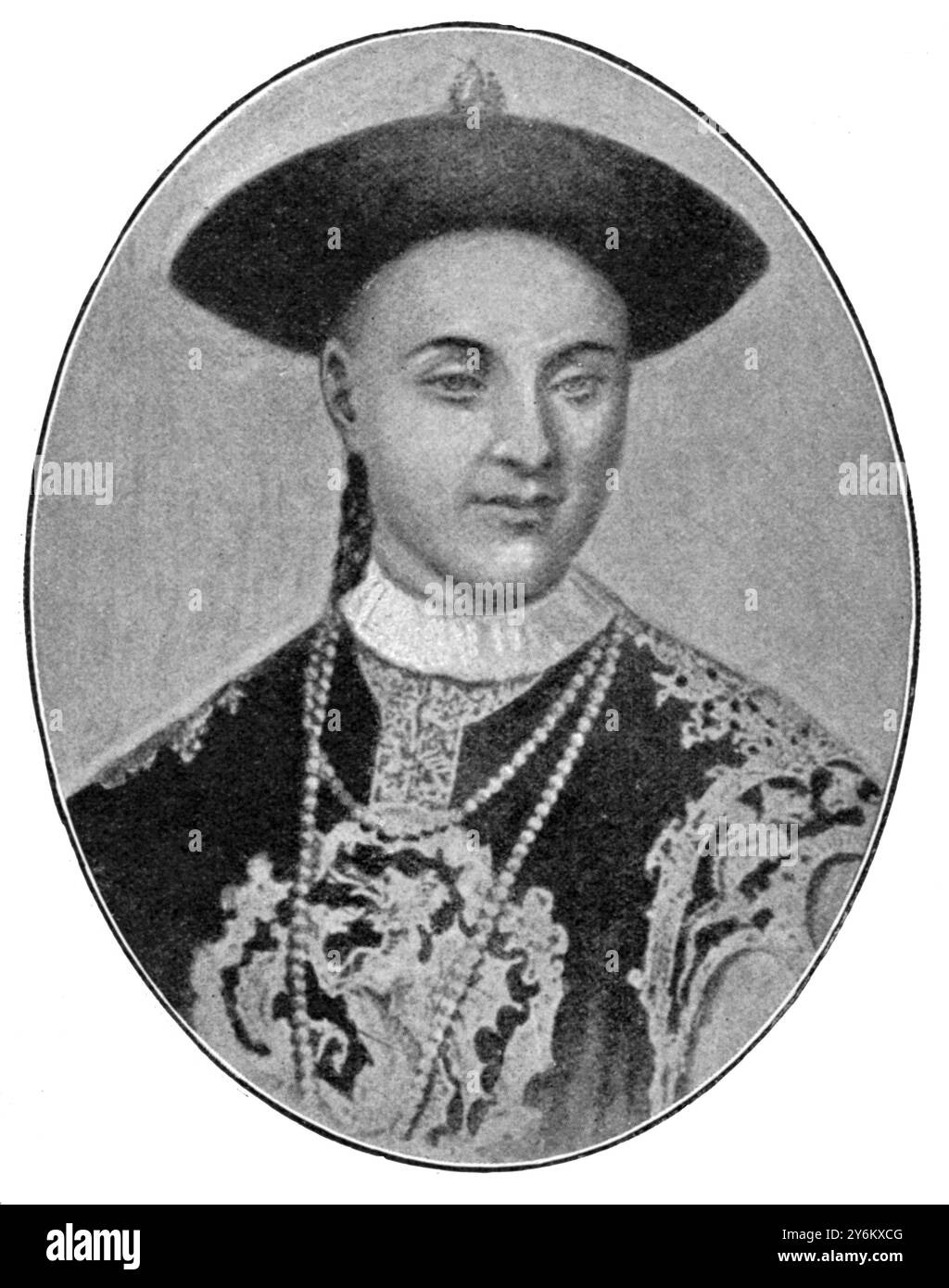 Königliche bräuche der qing dynastie SchwarzweißStockfotos und bilder