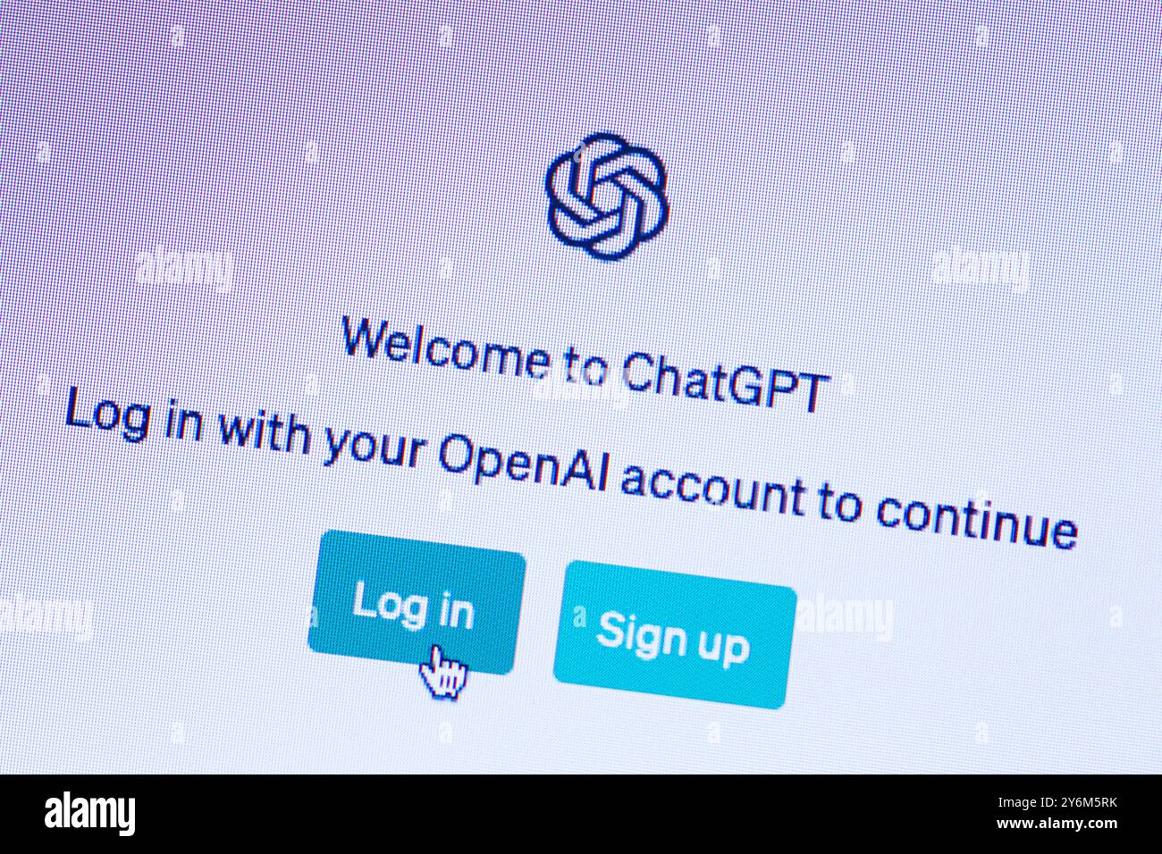 ChatGPT, fortschrittlicher KI-Chatbot, der auf konversative Weise interagiert Stockfoto