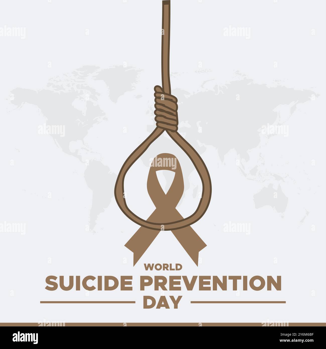 World Suicide Prevention Day, 10. September, World Suicide Prevention Day (WSPD), Grußauto, Social Media Post Design, editierbare Vorlage, Stock Vektor