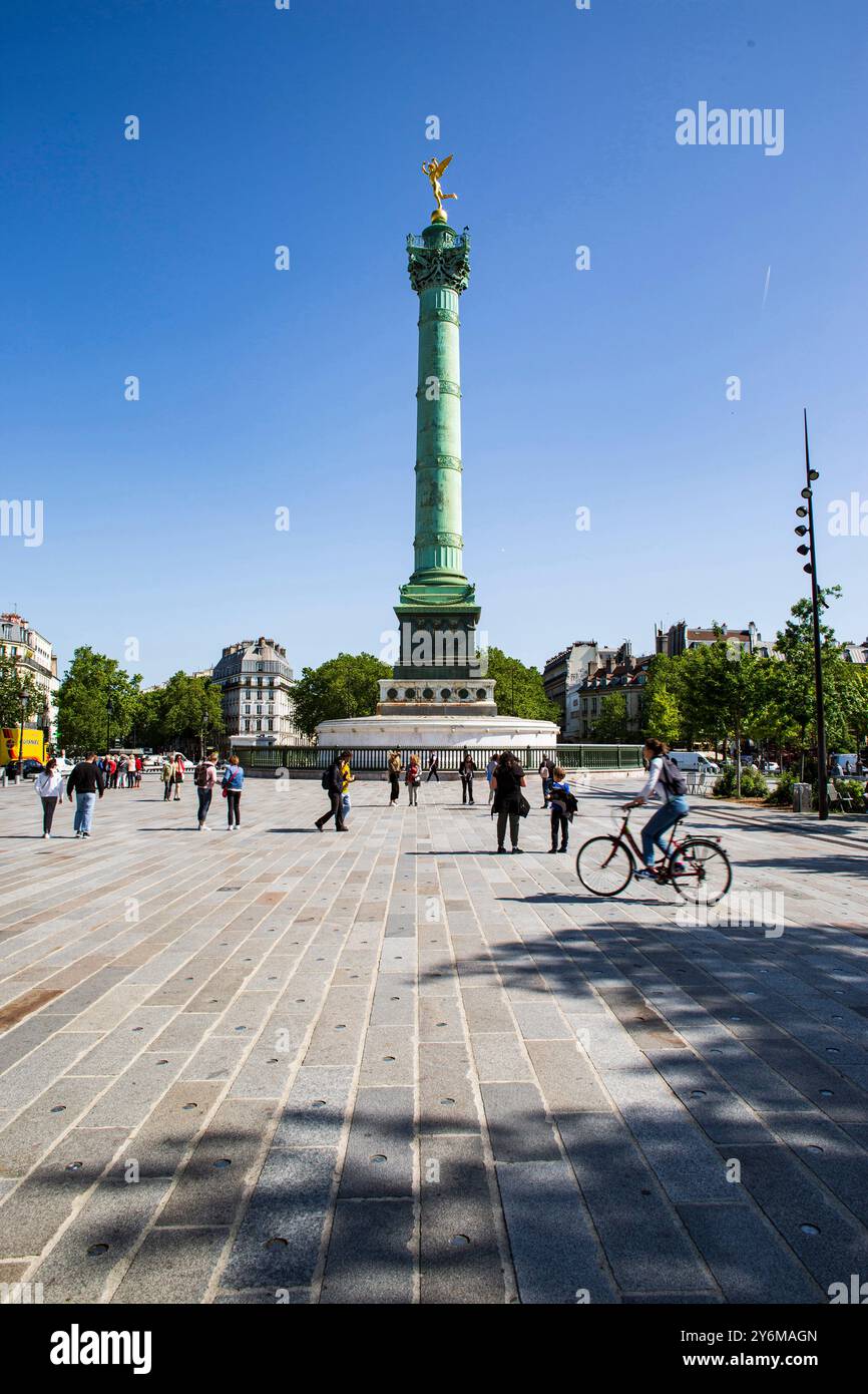 Frankreich, Paris, 75, 12. ARRT, Place de la Bastille, Mai 2023. Stockfoto