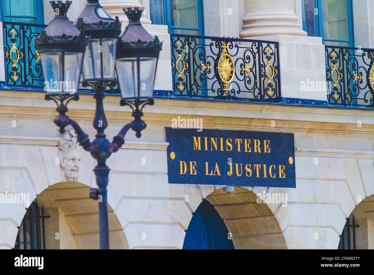 Frankreich, Paris, Place Vendome, Fassade des Justizministeriums Stockfoto