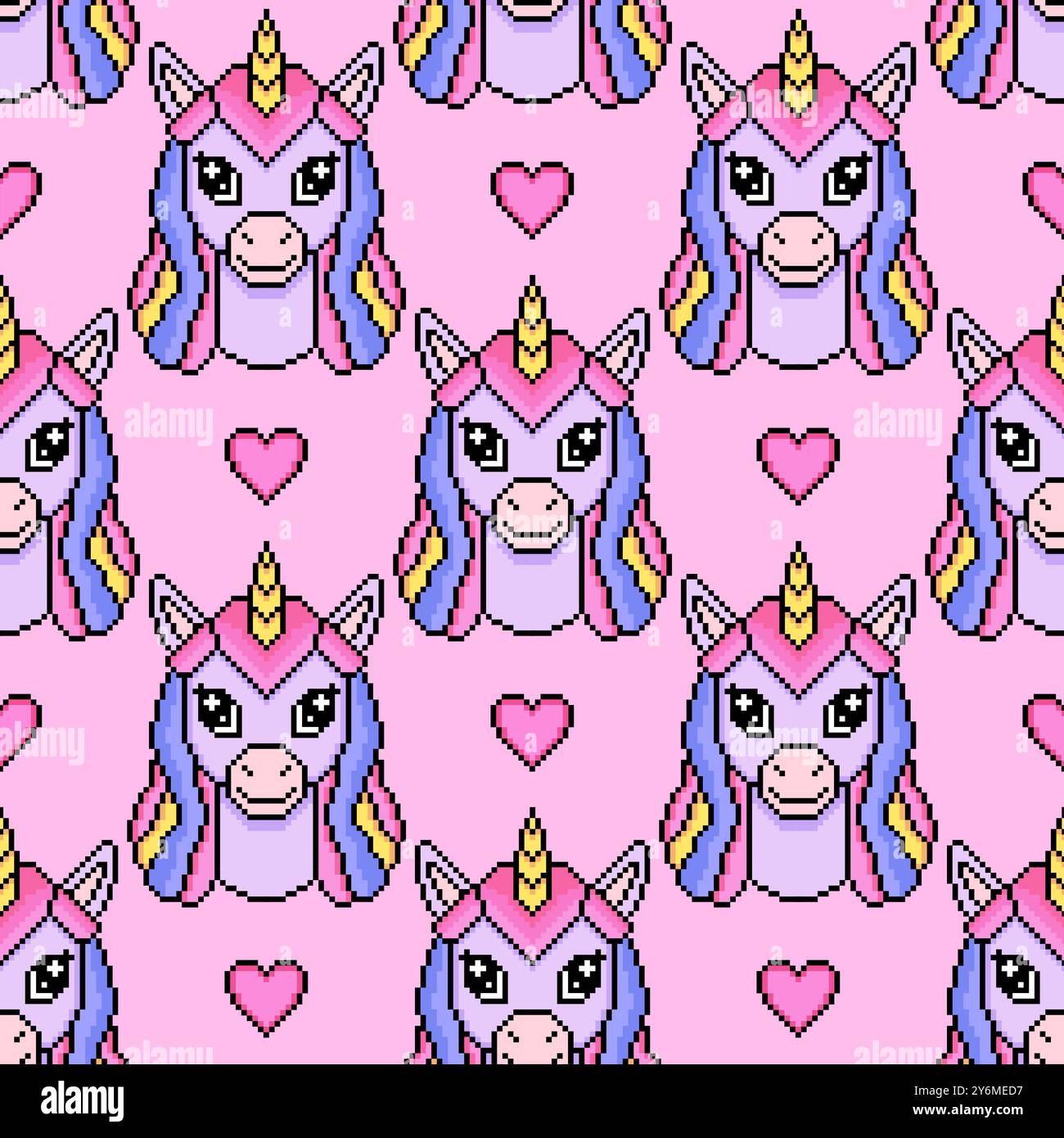 Nahtlose Muster mit einhörner Stock Vektor