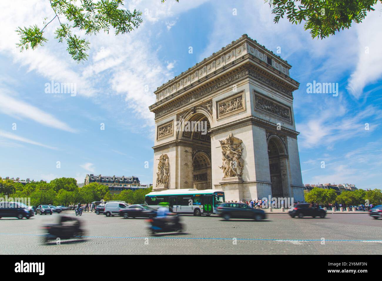 Frankreich, Paris, Place Charles-de-Gaulle, früher Place de l'etoile, Arc de Triomphe de l'etoile Stockfoto