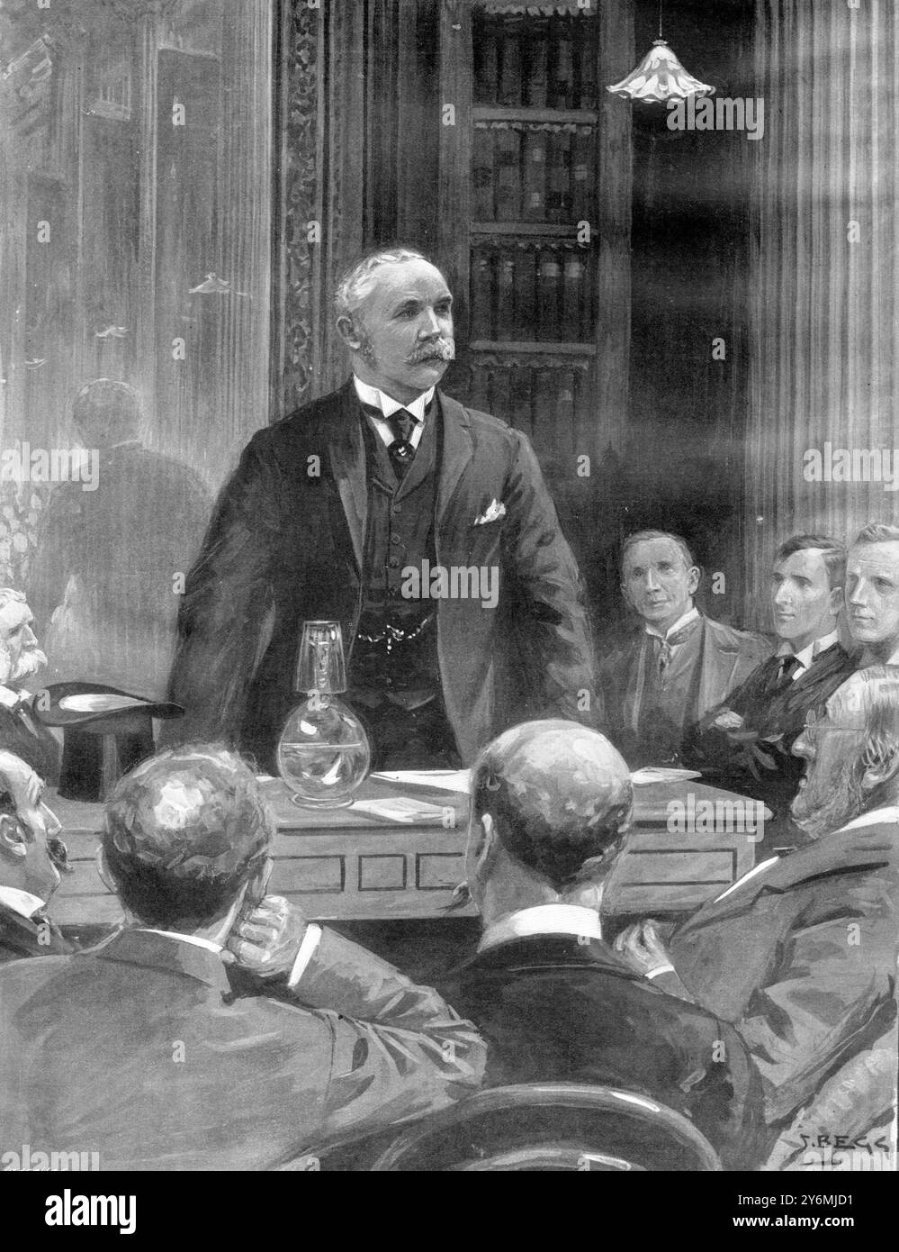 Das liberale Treffen im Reformclub am 9. juli: Sir Henry Campbell-Bannerman spricht. 13. Juli 1901 Stockfoto