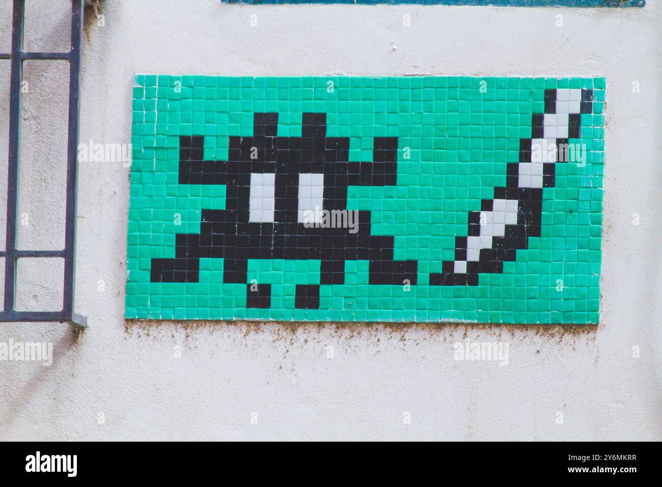 Frankreich, Ile-de-France, Paris, Space Invader, rue de la Huchette Stockfoto