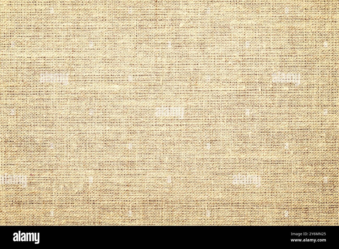 Leinen-Textur von Tischdecke oder Serviette. Alte Jutestoff-Sackleinen als Hintergrund Stockfoto