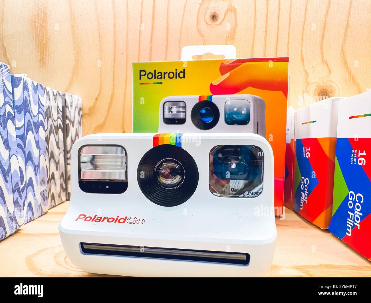 Neue Version der Polaroid-Kamera Stockfoto