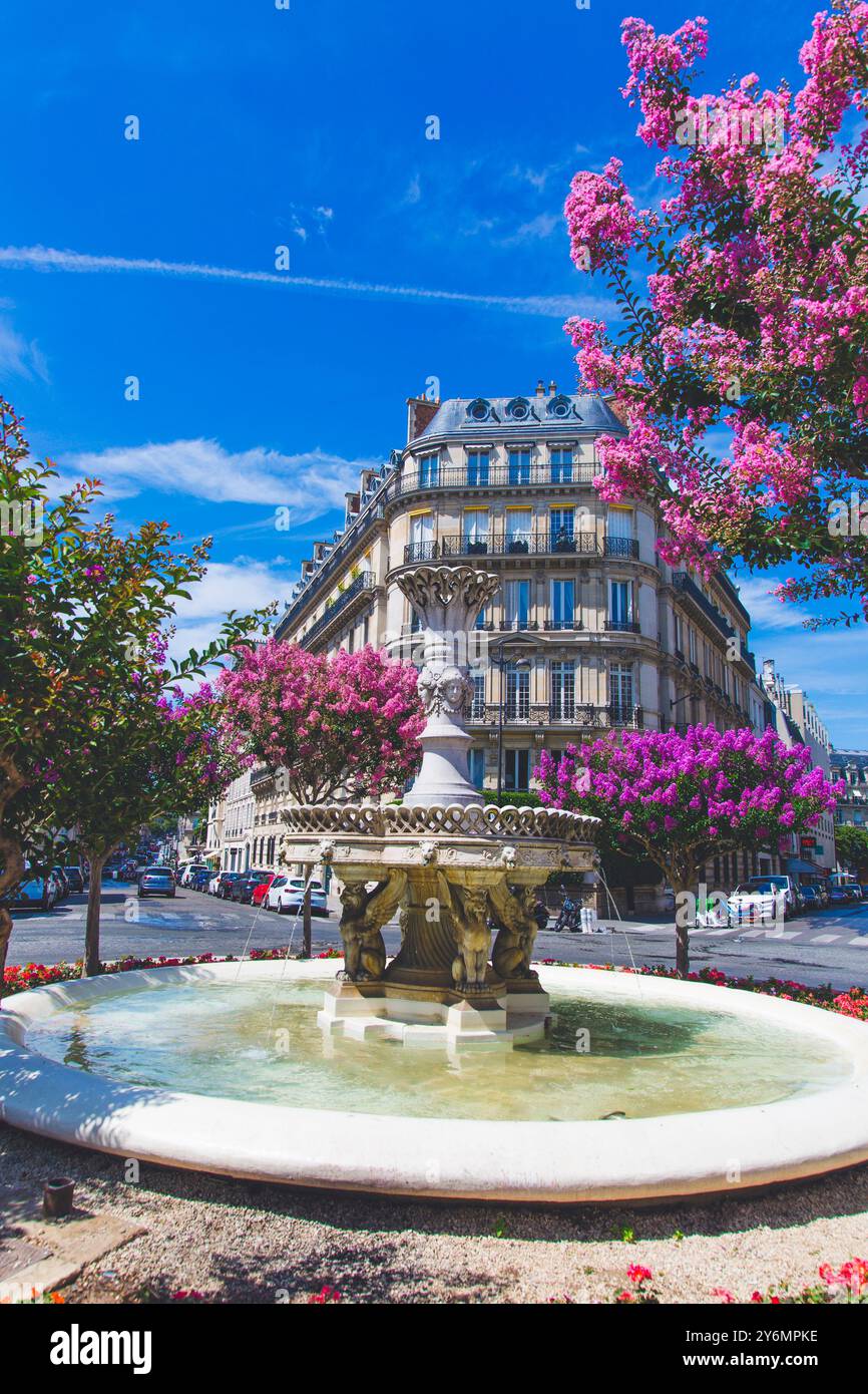 Frankreich, Paris, 8. Arrondissement, der Brunnen des Place Francois 1er Stockfoto