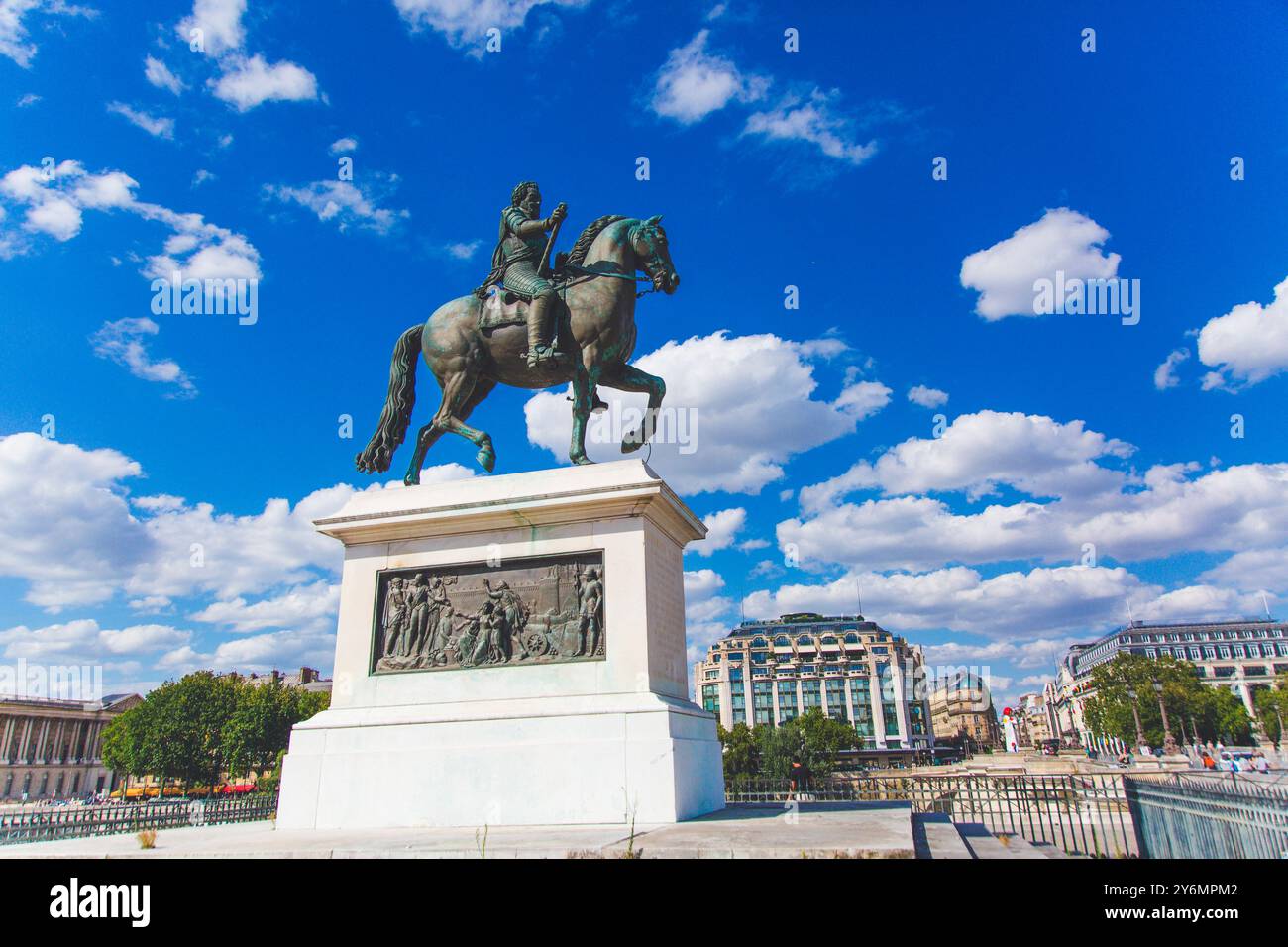 Frankreich, Paris, 1. Arrondissement, Place du Pont-Neuf, Reiterstatue von Henri IV Stockfoto