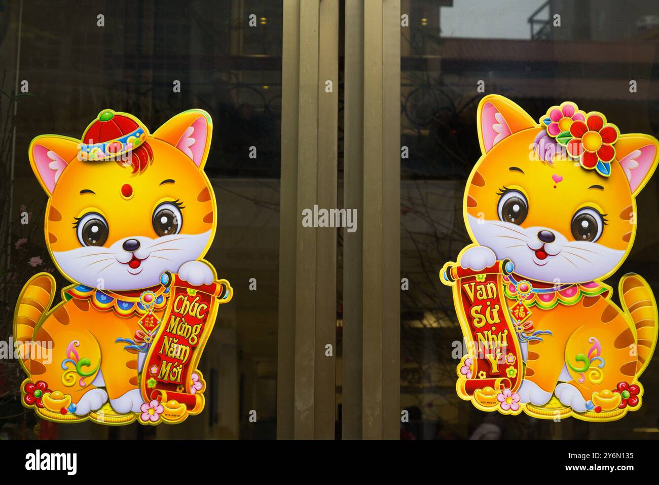 Vietnam, Hanoi, Tet, Lunar New Year, Year of the Cat, Image Stockfoto