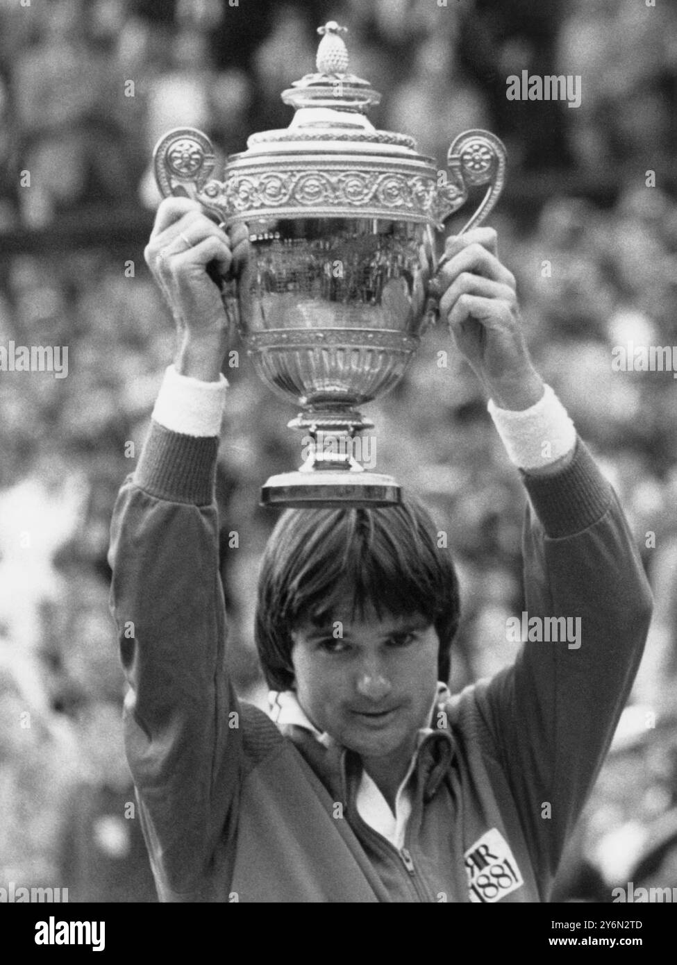 Jimmy Connors Wimbledon Tennis Open Champion Herren Singles 1982 Stockfoto
