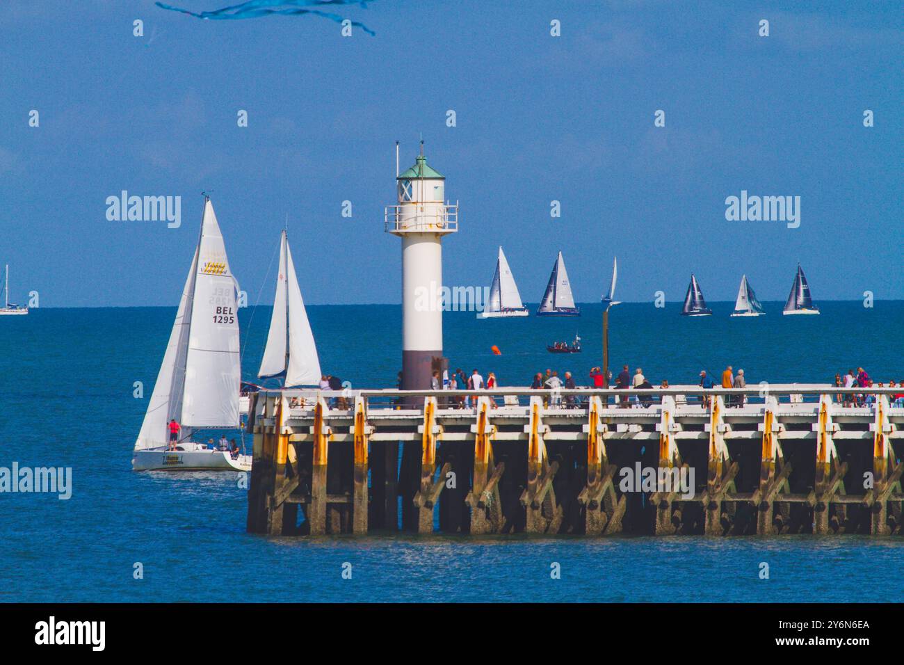 Belgien, Flämische Region, Westflandern, Nieuwpoort Stockfoto