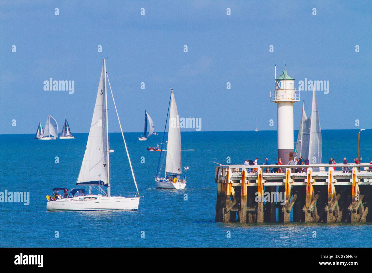 Belgien, Flämische Region, Westflandern, Nieuwpoort Stockfoto
