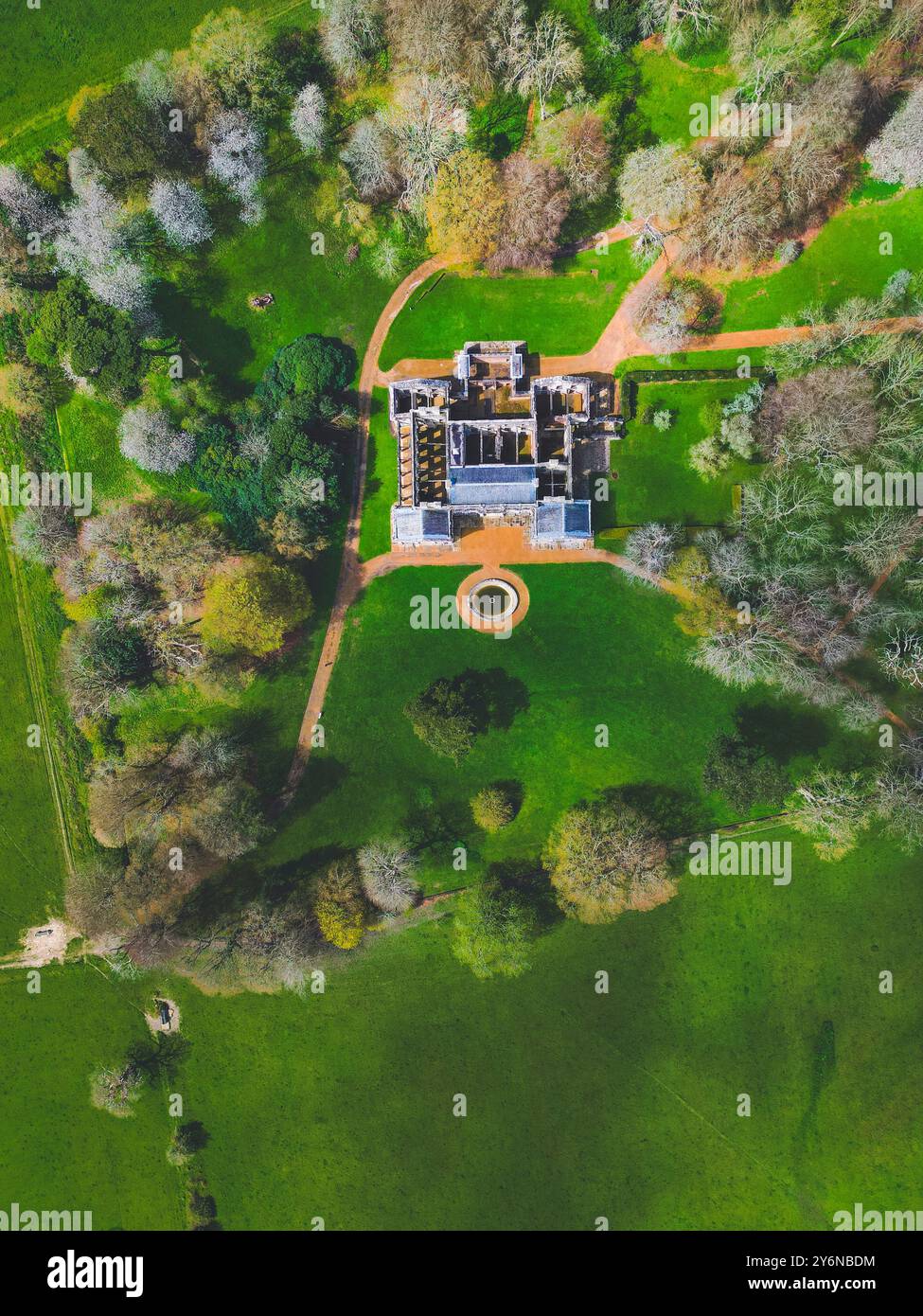 Vereinigtes Königreich, England, Isle of Wight. Wroxall. Appuldurcombe House oder Appledorecombe oder Appledore Combe Stockfoto