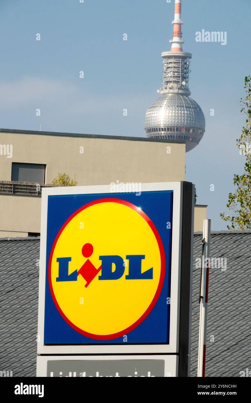 Logo Lidl Berlin Sign Supermarket Deutschland Europa Stockfoto