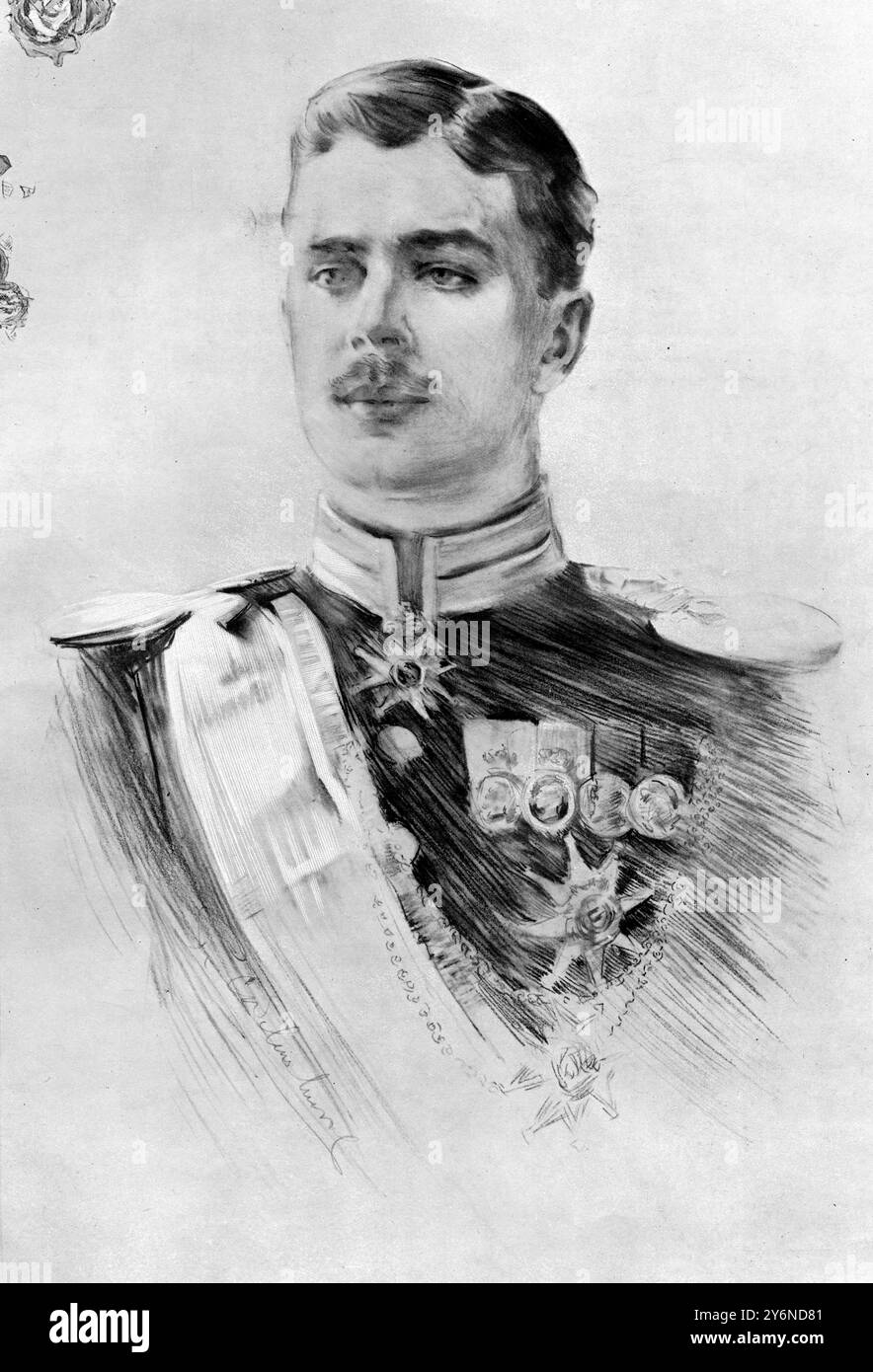 Der königliche Bräutigam vom 15. Juni, der zukünftige König von Schweden: Prinz Gustav Adolf von Schweden. 17. Juni 1905 Stockfoto