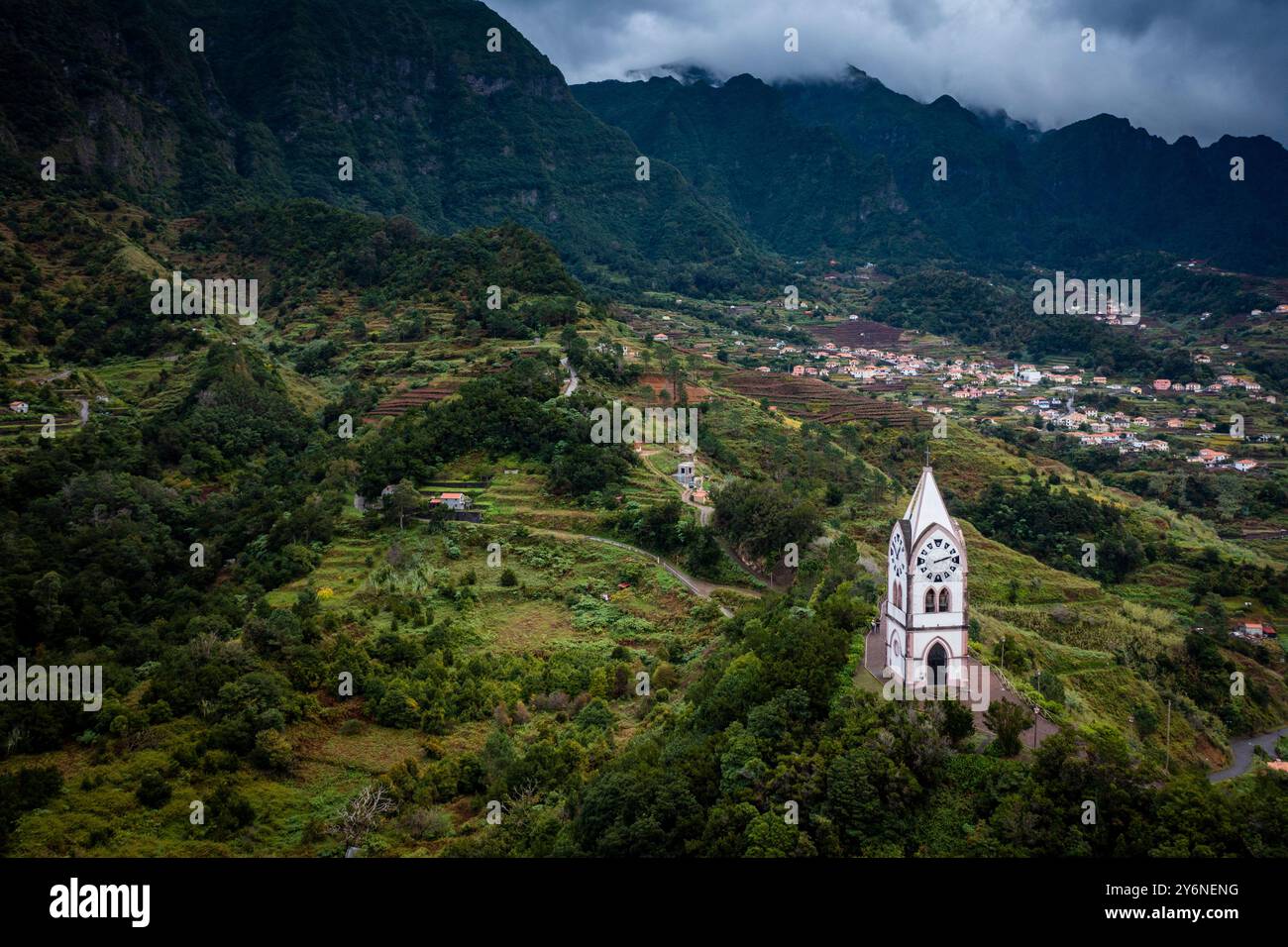 Portugal, Insel Madeira. Sao Vicente. Die Kapelle Nossa Senhora de Fátima Stockfoto
