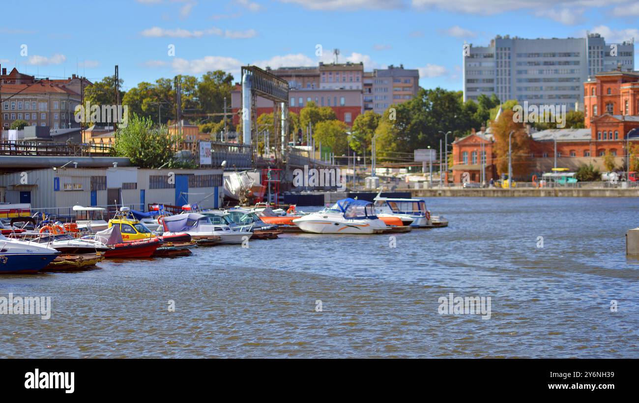 Szczecin, Polen. 14. September 2024. Yachthafen in Szczecin Stadt Stockfoto