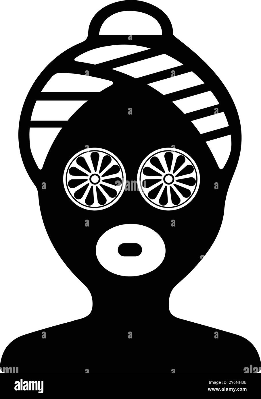 Frau, Frauen, Maske, Gesicht, Gesichtsmaske Symbol Stock Vektor