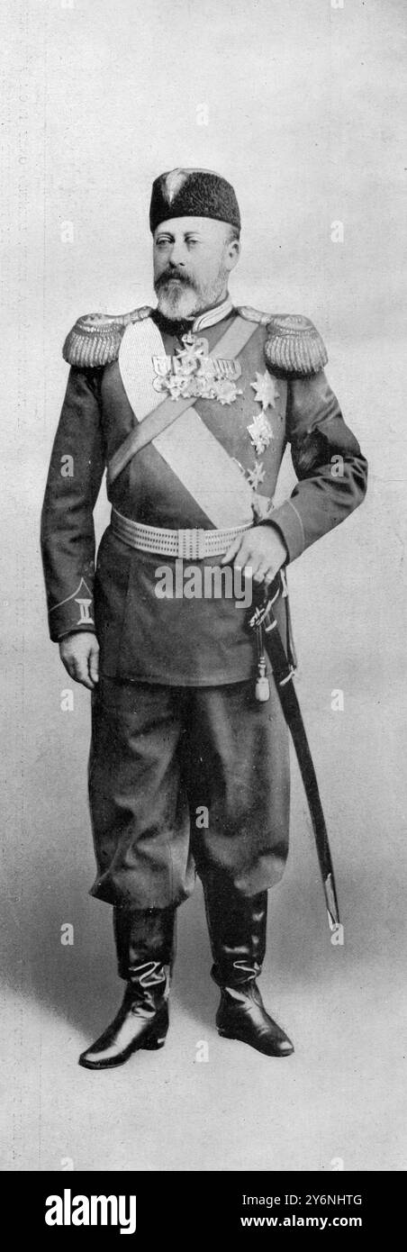 König Eduard in als Oberst eines russischen Infanterieregiments, in der russischen Uniform 1905 Stockfoto