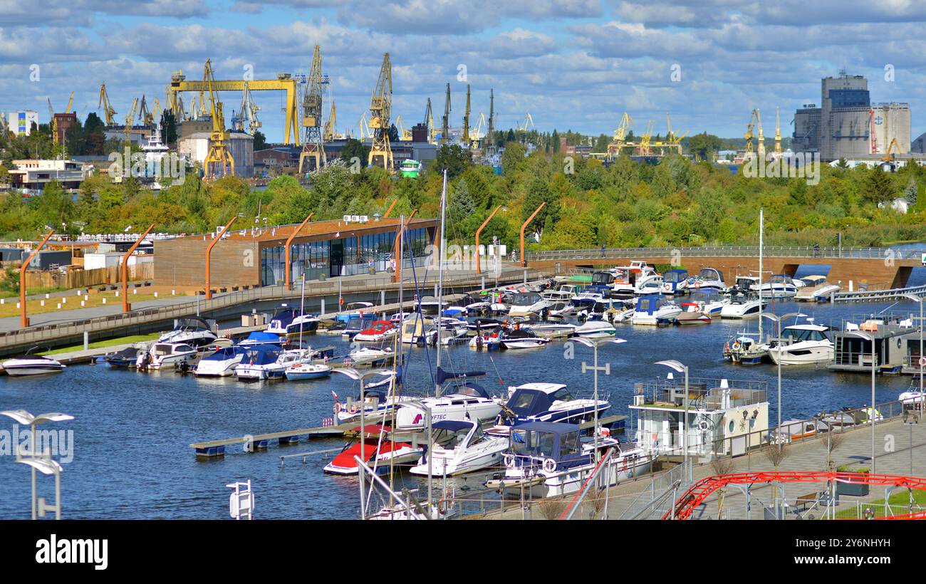Szczecin, Polen. 14. September 2024. Yachthafen in Szczecin Stadt Stockfoto