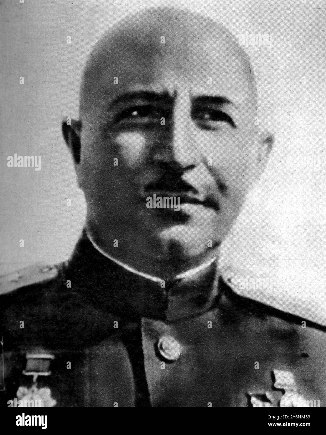 Russlands führende Generäle im Feld, Kommandeure an den Fronten. General Ivan Bagramyan, C in C an der Ersten Ostfront. Verantwortlich für die erfolgreiche Offensive in Nevel und stellt sich den Finnen gegenüber. März 1944 ©2004 Topfoto Stockfoto