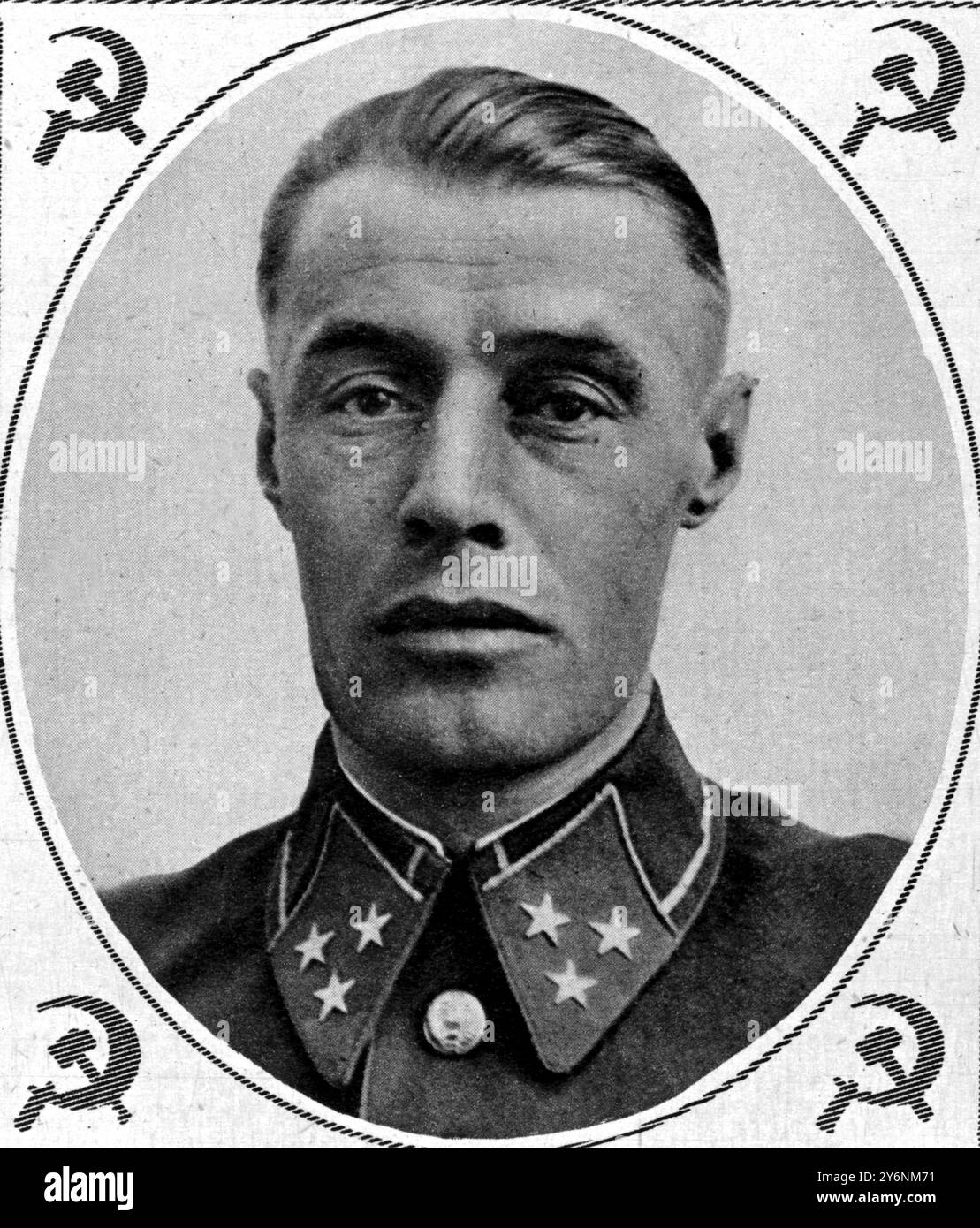 Russlands führende Generäle im Feld, Kommandeure an den Fronten. General Popow, Suworow-Orden, C in C 2. Ostfront, die bei der Eroberung von Orel und Byelgorod hervorging. Kürzlich Dno März 1944 ©2004 Topfoto Stockfoto