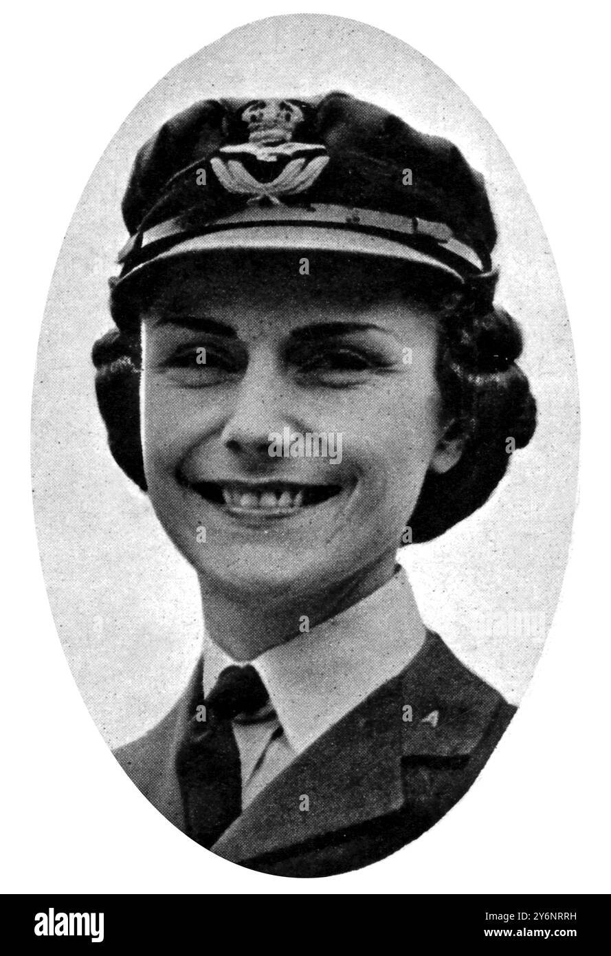 Flugoffizier F H Hanbury, erstes Mitglied der WAAF, das im Mai 1941 mit der MBE ausgezeichnet wurde, um herausragende Dienste zu würdigen, die in einem Einsatzkommando der RAF erbracht wurden Stockfoto