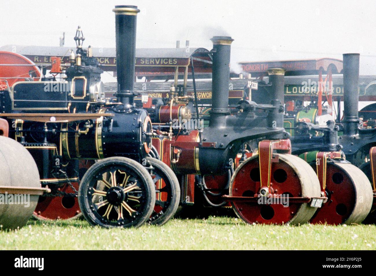 Eine Dampfkundgebung fand 1992 in der Nähe von Ashbourne, Derbyshire, statt Stockfoto