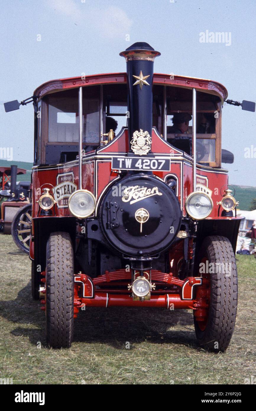 Eine Dampfkundgebung fand 1992 in der Nähe von Ashbourne, Derbyshire, statt Stockfoto