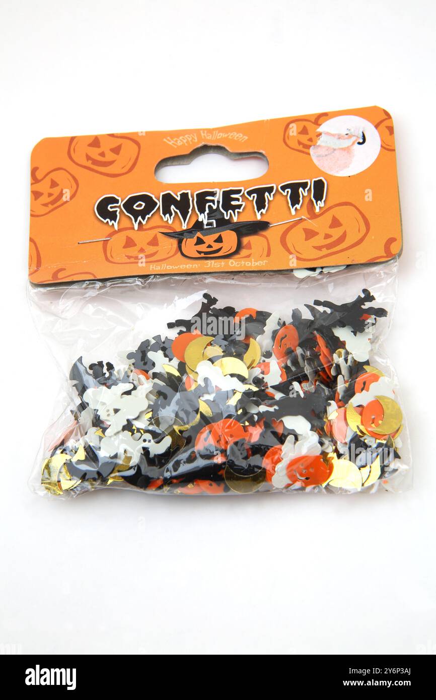Halloween-Konfetti Mit Pailletten Stockfoto