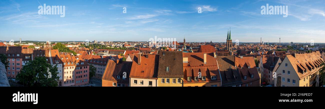 Skyline der Altstadt von Nürnberg, Deutschland Stockfoto