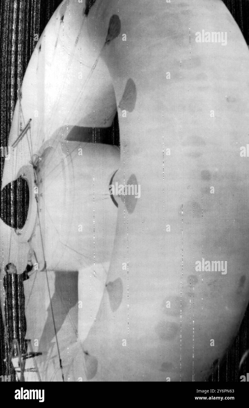 SPACE TRAVEL 3 MAN STATION ENTHÜLLT NASAS WINDTUNNEL CLEVELAND; 3. AUGUST 1962 Stockfoto