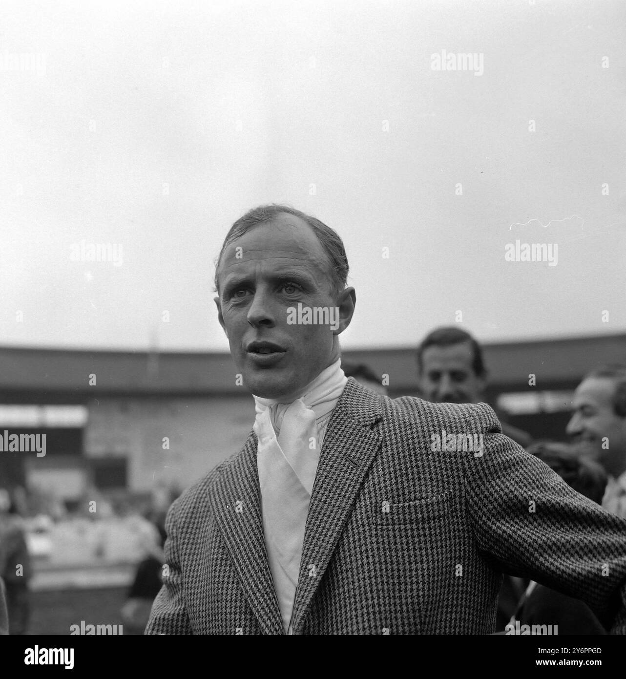 DAVID BARKER BEI DER ROYAL INTERNATIONAL HORSE SHOW AM 28. JULI 1962 Stockfoto