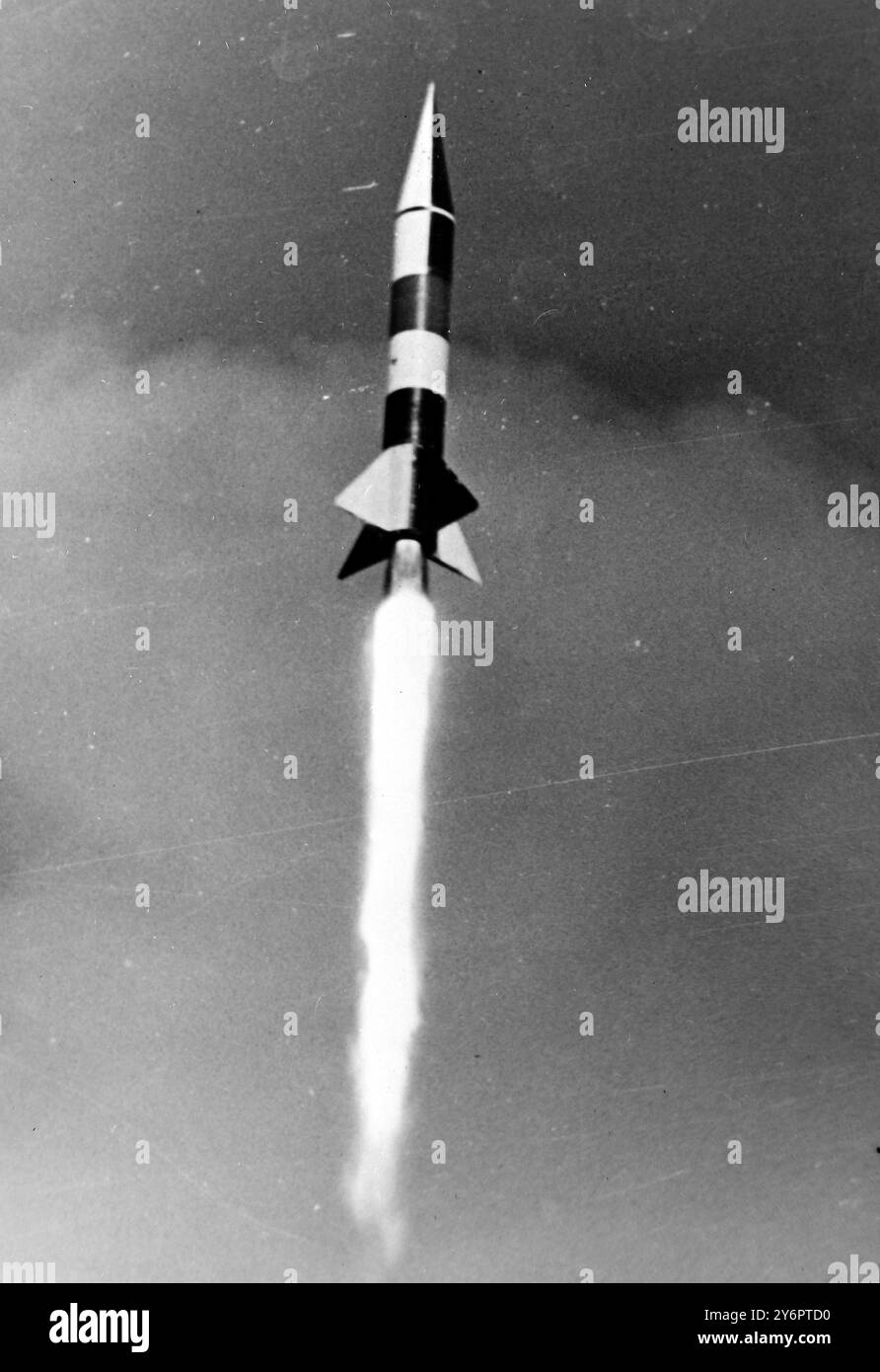 DIE WELTRAUMRAKETE CONQUEROR IM FLUG; 21. JULI 1962 Stockfoto