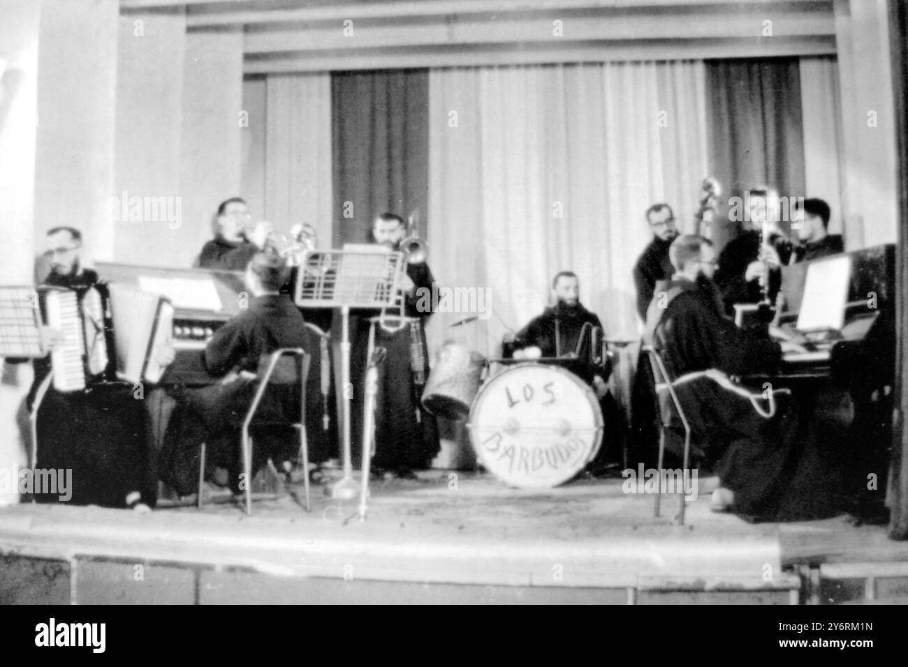 DIE MONK-JAZZBAND HIESS AM 7. MÄRZ 1962 LOS BARBUDOS Stockfoto