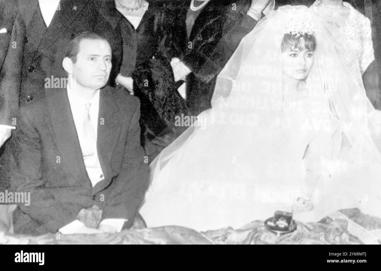 HOCHZEIT VON ROMANO MUSSOLINI UND MARIA SCICOLONE / 3. MÄRZ 1962 Stockfoto