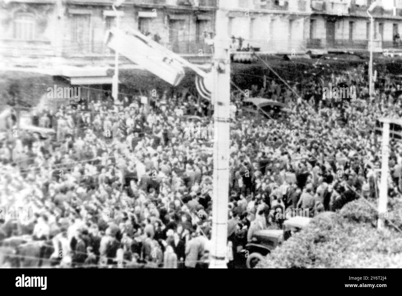 JAHRESTAG DES AUFSTANDES GEGEN DE CHARLES DE GAULLES POLITIK IN FRANKREICH 24. JANUAR 1962 Stockfoto