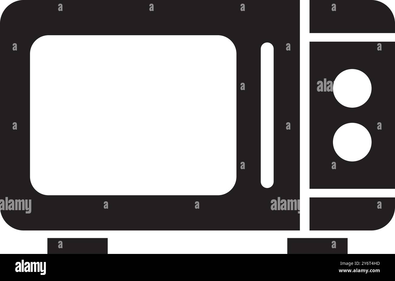 Mikrowellen-Symbol-Vektor-Illustration Logo-Design Stock Vektor