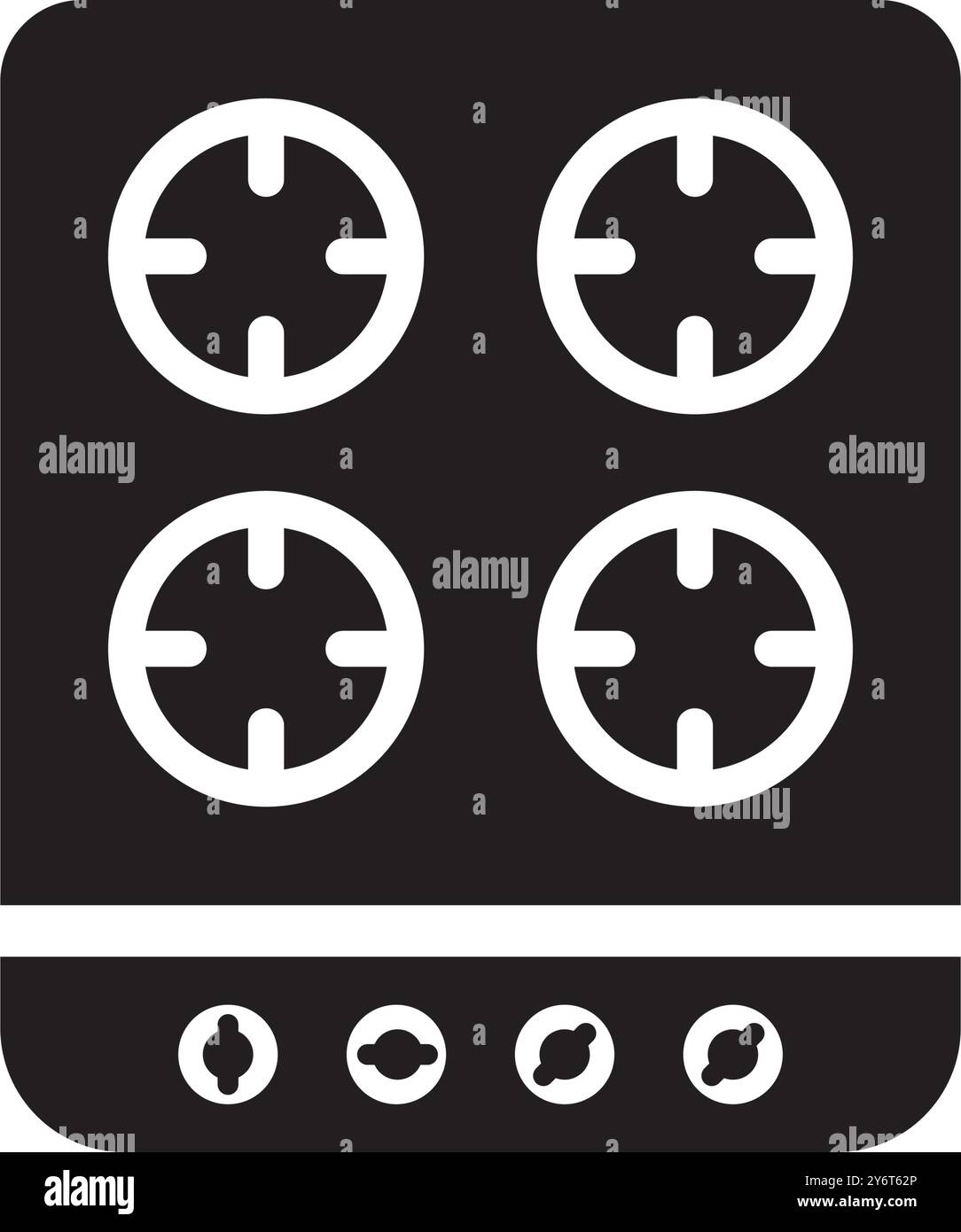 Gasherd Icon Vektor Illustration Symbol Design. Stock Vektor