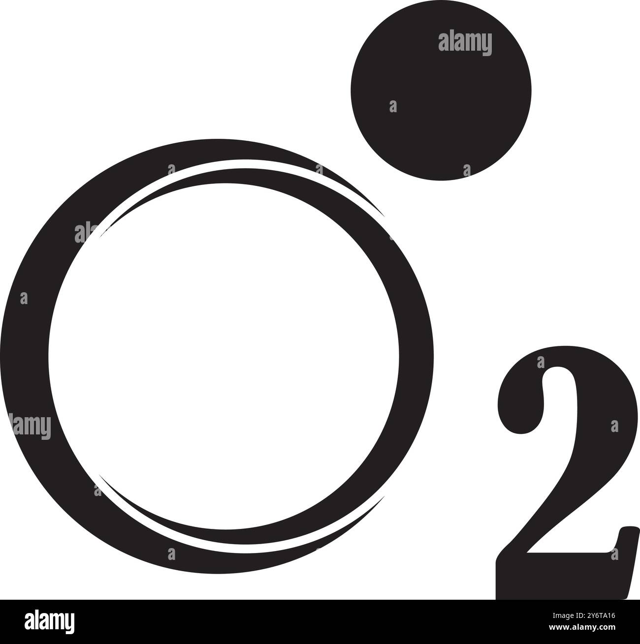 Sauerstoffsymbol oder -Symbol, Vektorillustration Designvorlage Stock Vektor