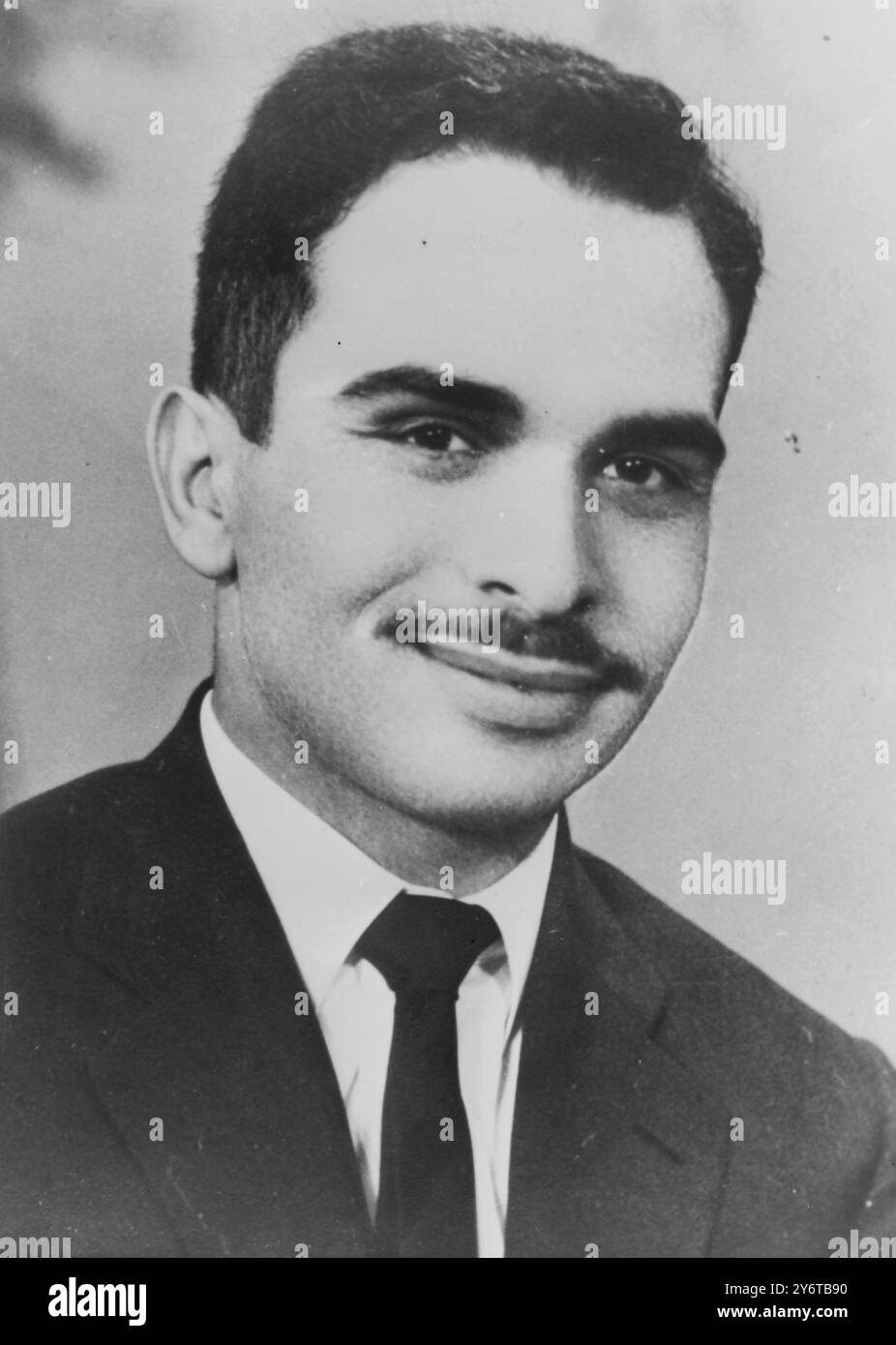 KÖNIG HUSSEIN VON JORDANIEN PORTRÄT 7. DEZEMBER 1961 Stockfoto