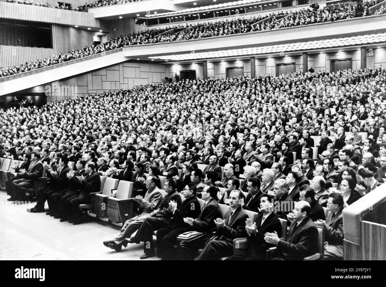 KONGRESSKONFERENZ DER KOMMUNISTISCHEN PARTEI AM 17. OKTOBER 1961 IN MOSKAU Stockfoto