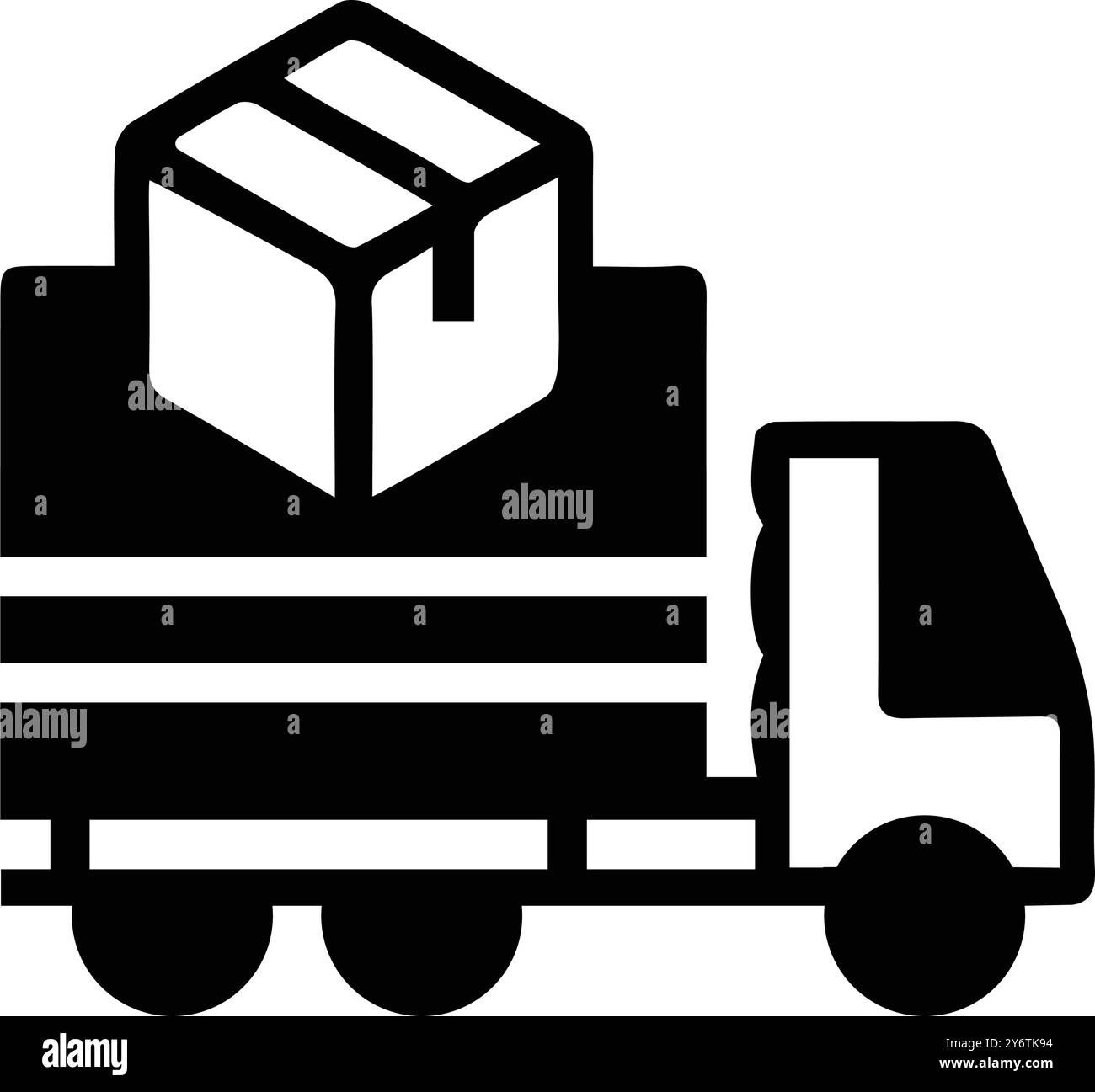 Box, Auto, Lieferbox, Geschenkbox, Versandkarton Symbol Stock Vektor
