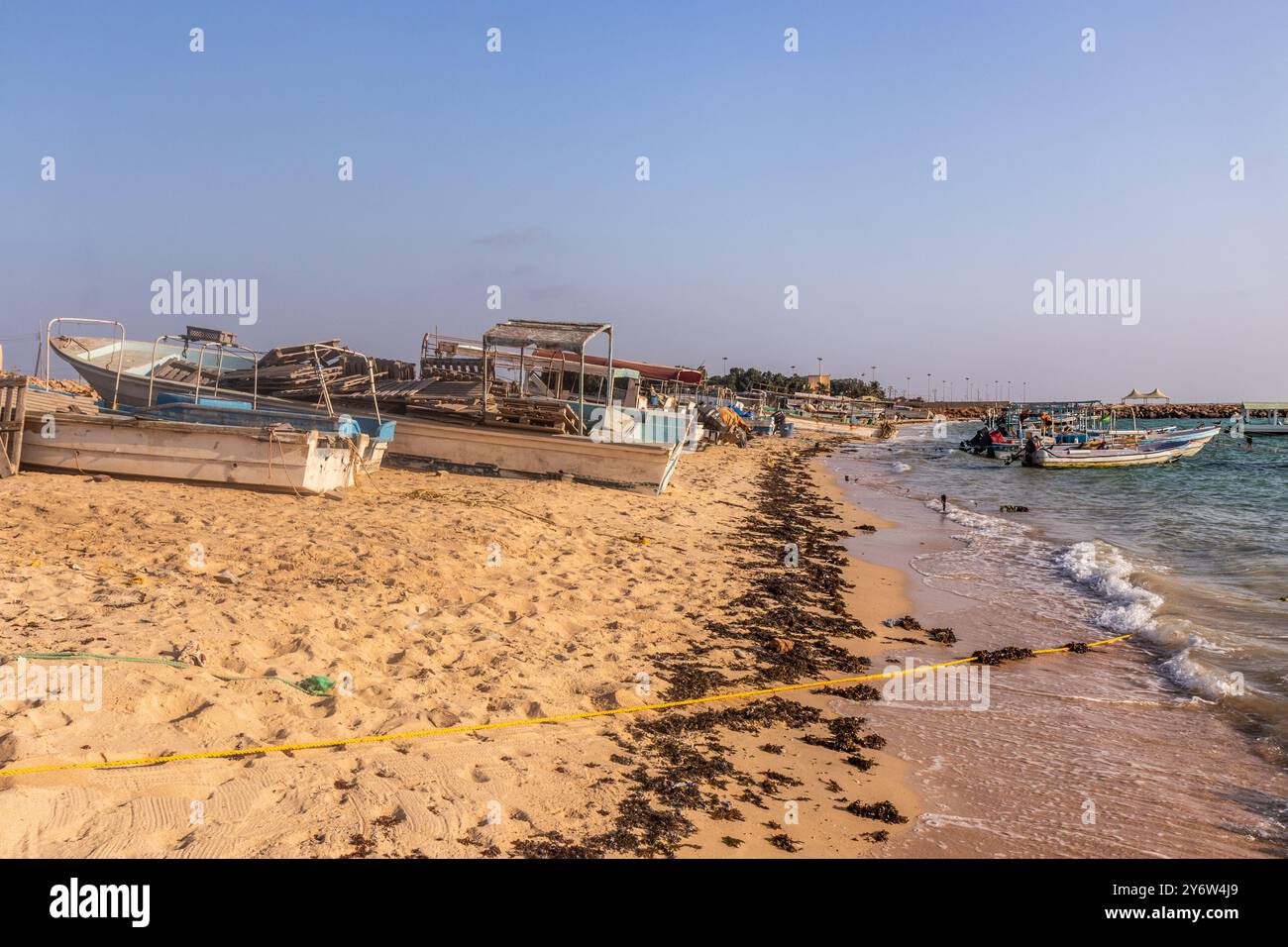 Fischerhafen auf der Insel Farasan, Saudi-Arabien Stockfoto