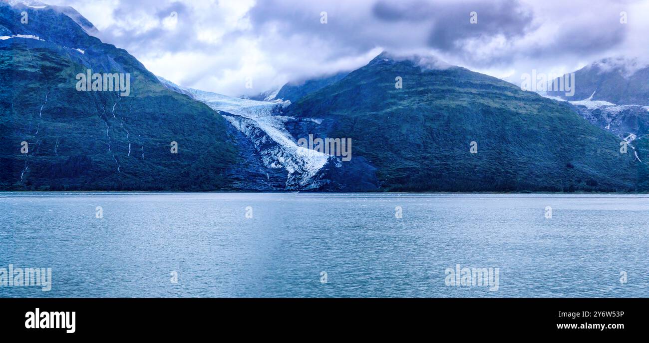 Vassar Glacier im College Fjord Alaska. Stockfoto