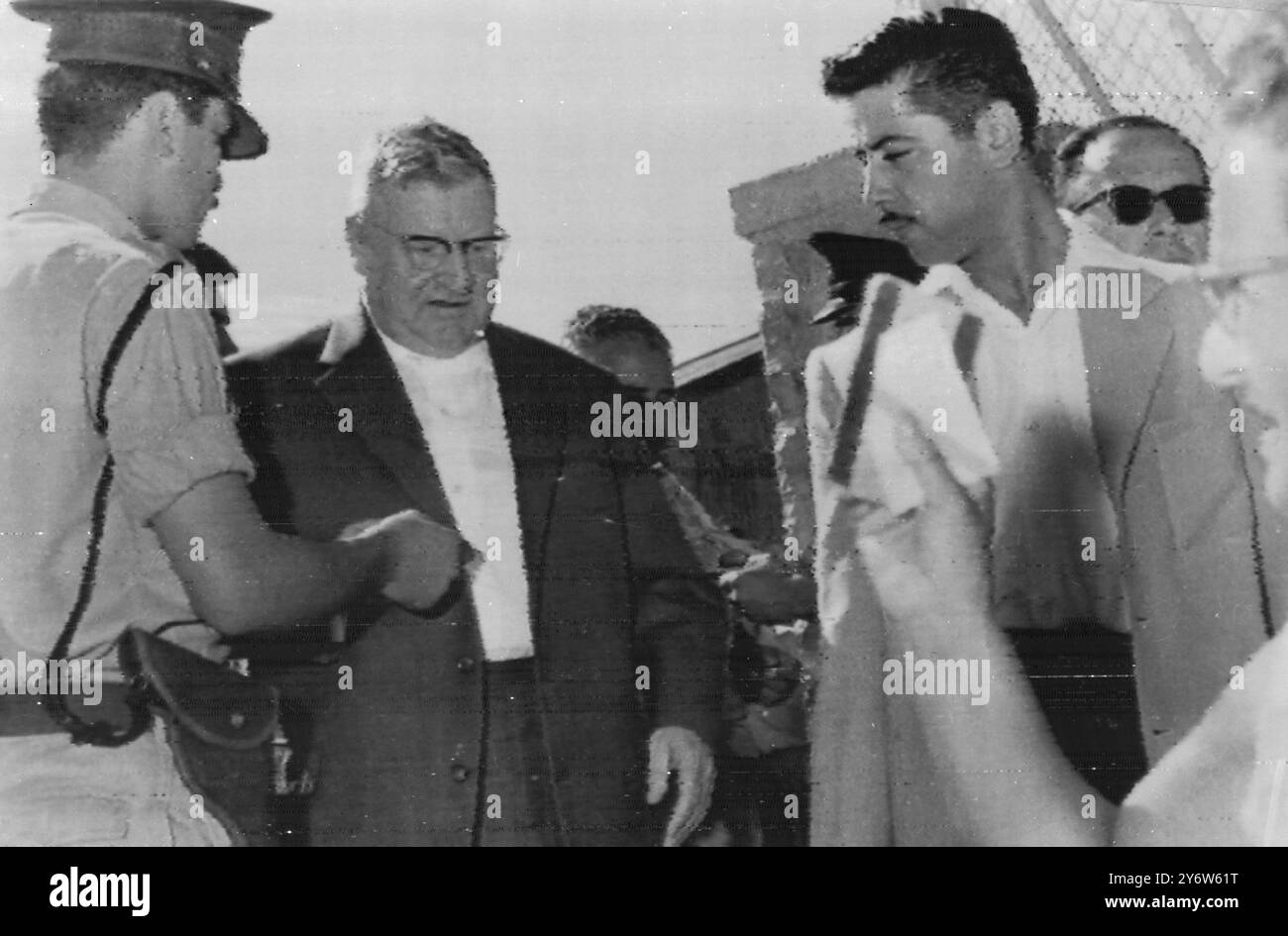ROBERT SERVATIUS AM EICHMANN-WEG IN JERUSALEM / 20. JUNI 1961 Stockfoto