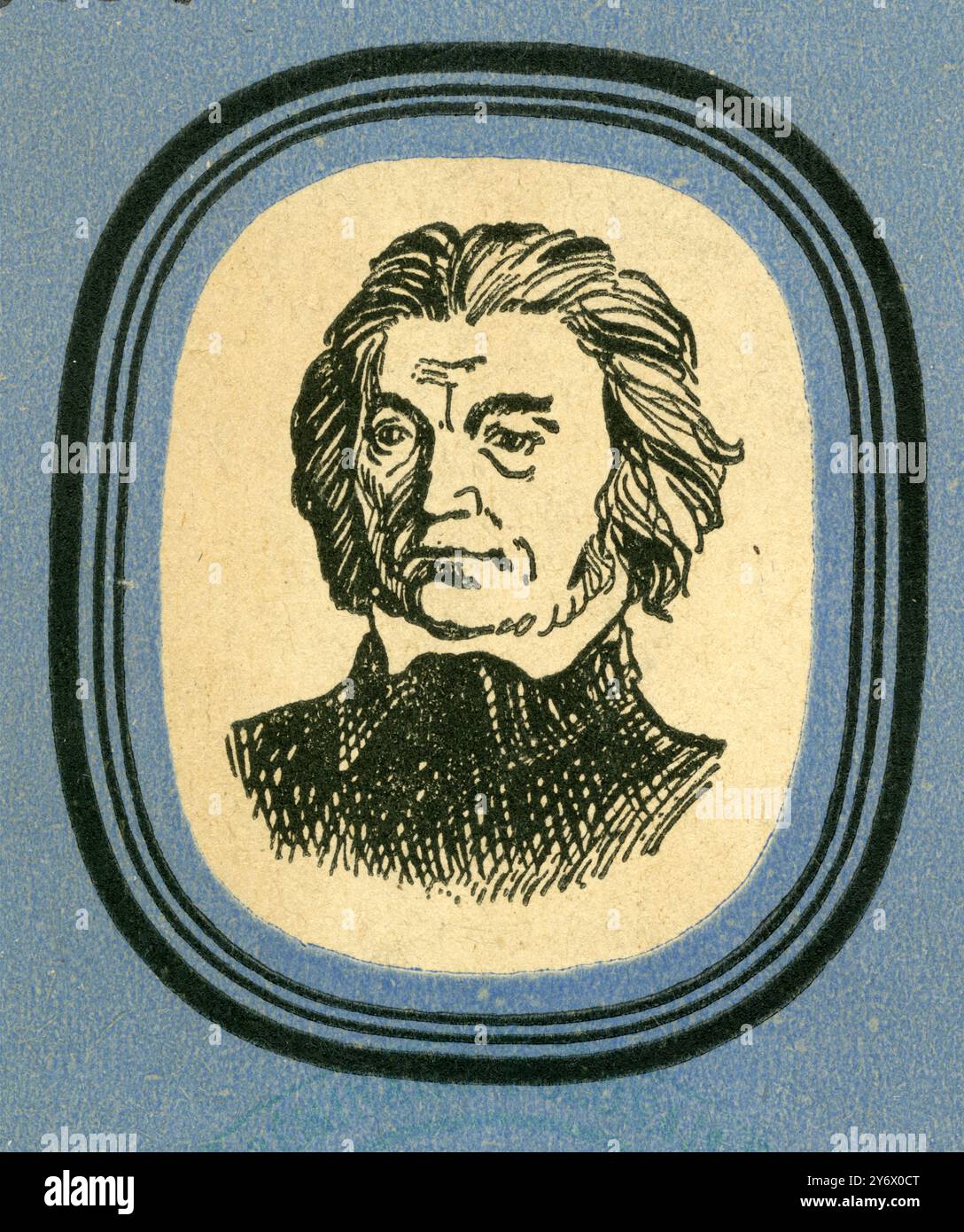 Portrait de ADAM MICKIEWICZ, poète polonais du XIXe siècle Stockfoto
